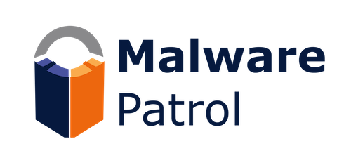 lock shaped logo for A/V sponsor Malware Patrol